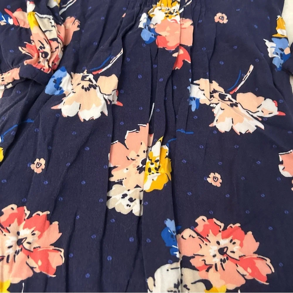 Size 6/7 GIRLS Navy Floral Dress E3
